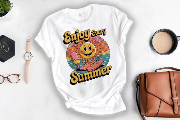 Enjoy Every Summer Beach Retro T-shirt