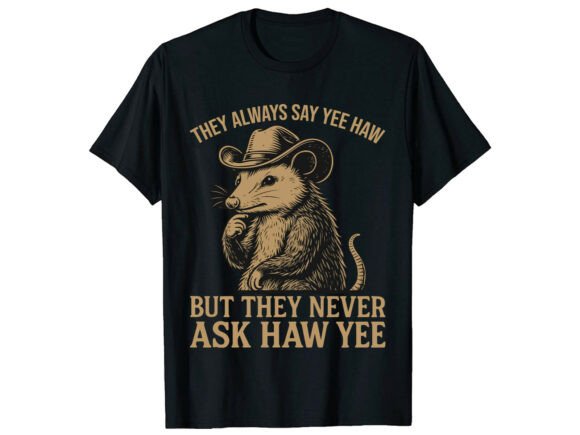 Funny Cowboy Opossum T-Shirt Design Review