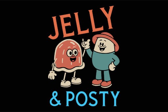 Jelly and Posty: A Designer’s Take on Retro Groovy Embroidery