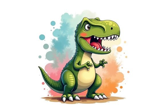 Retro 70s Psychedelic Dinosaur Clipart Review