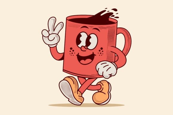 Retro Coffee Cup Cartoon Character Embroidery Review